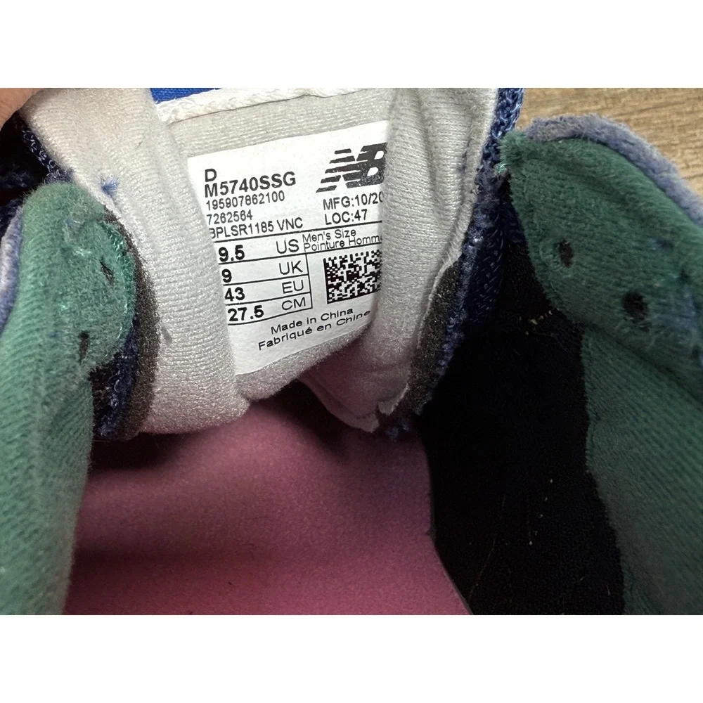 New Balance 57/40 Mens Navy‎ Blue Yellow Pink Sneakers M5740SSG Size 9.5
